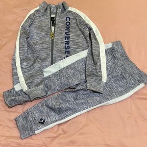 Converse Toddler boy jacket/pant 2-piece set Gray